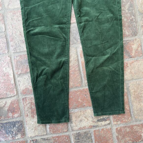 AG Adriano Goldschmied Green Corduroy Skinny Pants The Prima Cigarette Leg 29R - Picture 3 of 8